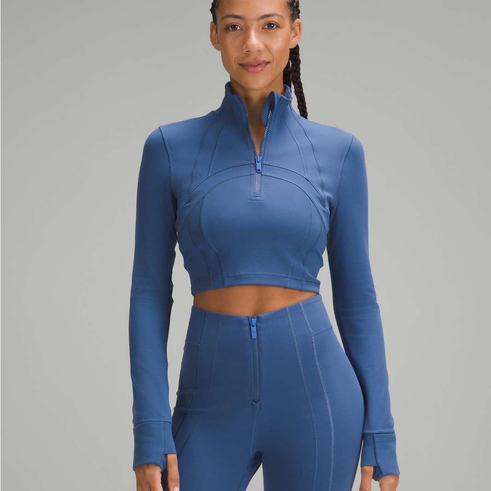 Lululemon Blue Long Sleeve Crop Top - Size 4